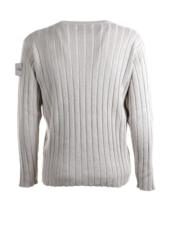 Ribbed crewneck sweater