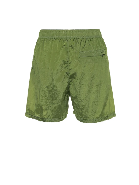 Swimsuit with contrasting logo