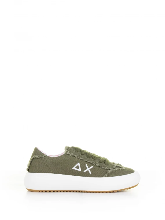 Military Juno sneaker in canvas