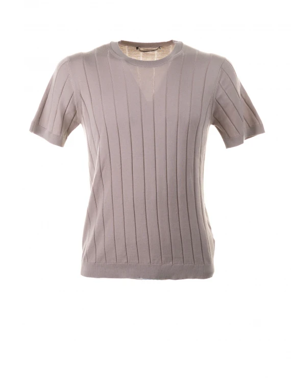 Beige lightweight knit T-shirt