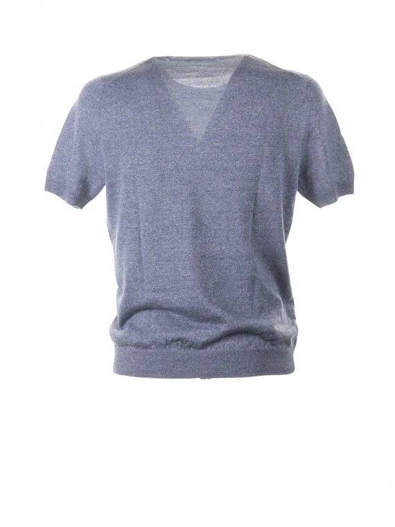 T-shirt girocollo in maglia leggera