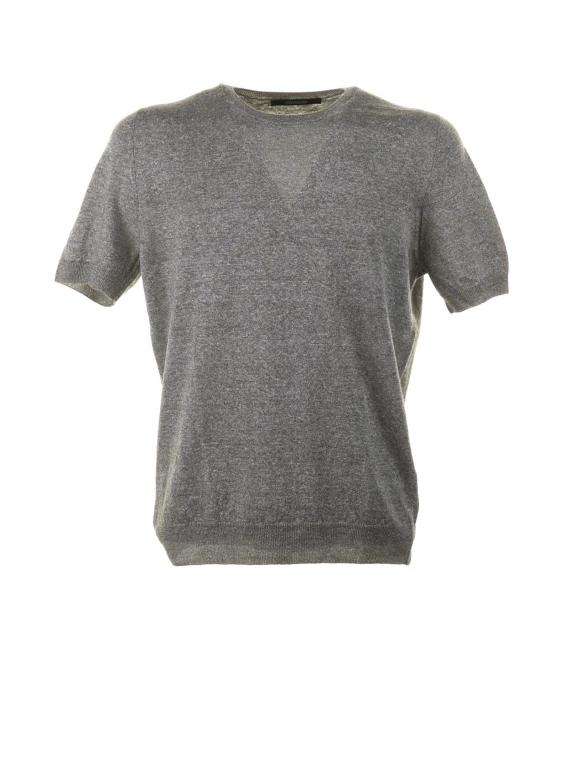 T-shirt girocollo in maglia leggera