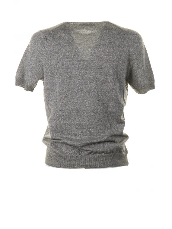 T-shirt girocollo in maglia leggera