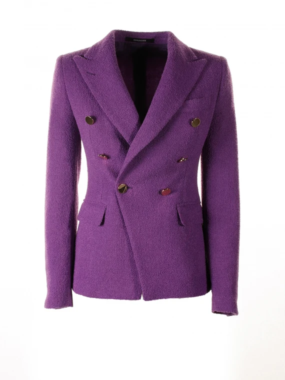 Giacca blazer doppiopetto Jalicya viola