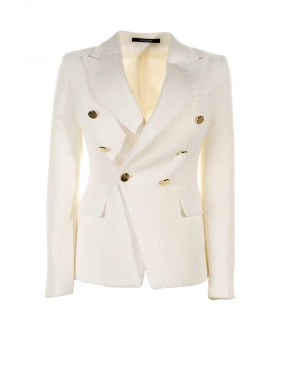 Giacca blazer doppiopetto Jalicya bianca