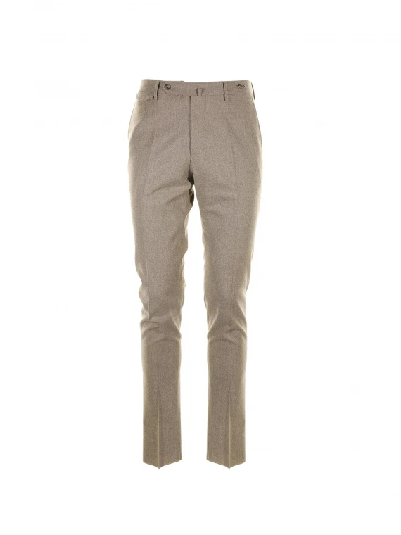 Slim fit wool trousers