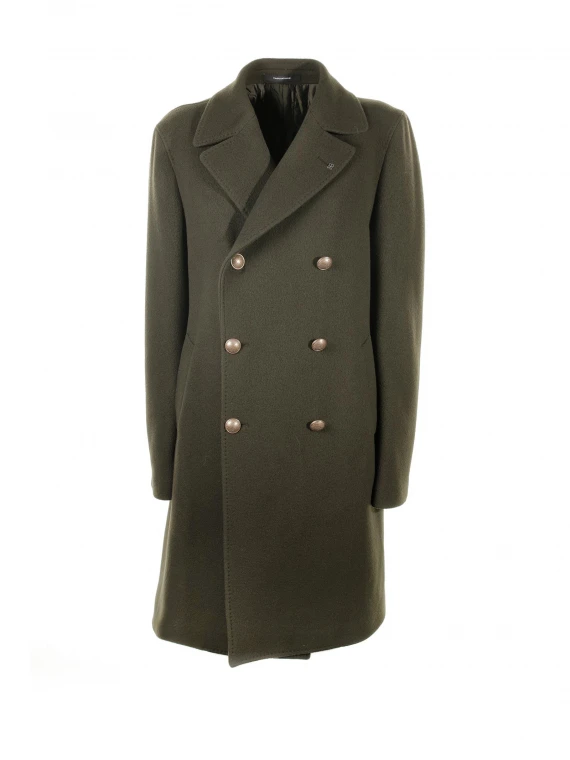 Cappotto doppiopetto verde