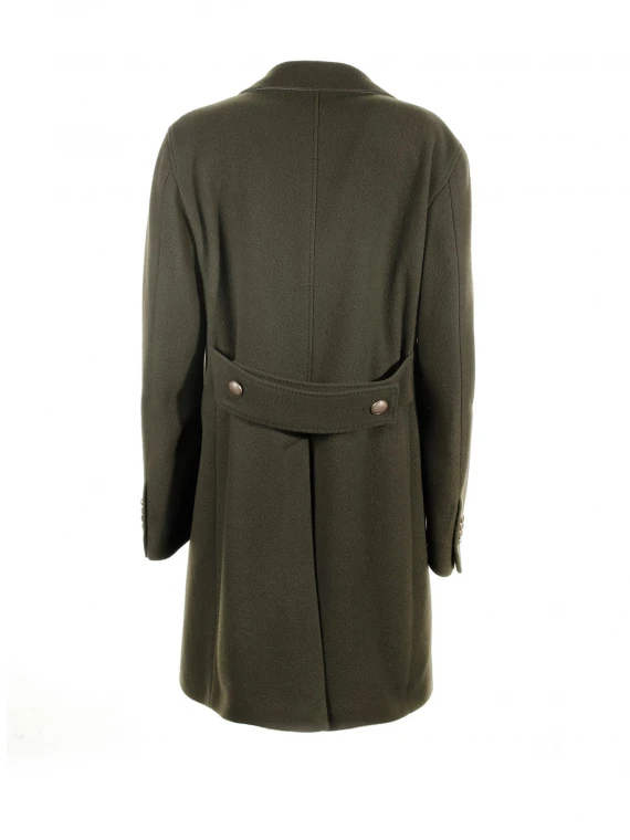 Cappotto doppiopetto verde