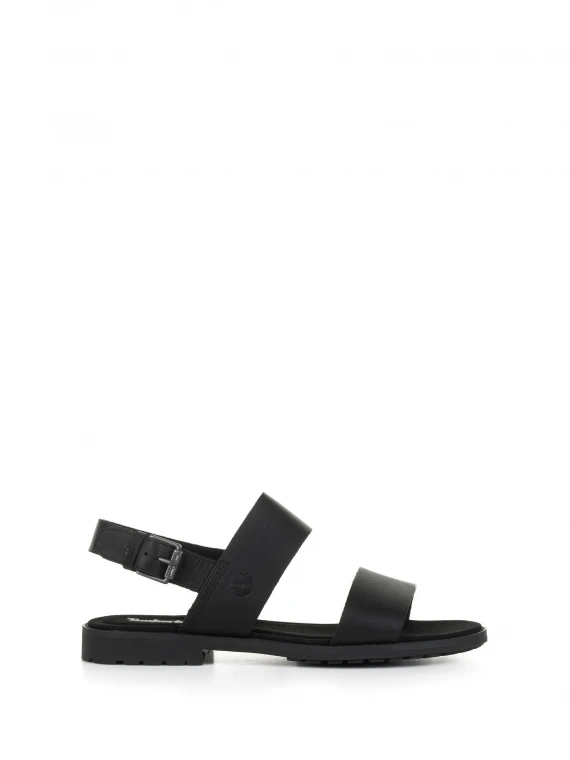 Black leather sandal