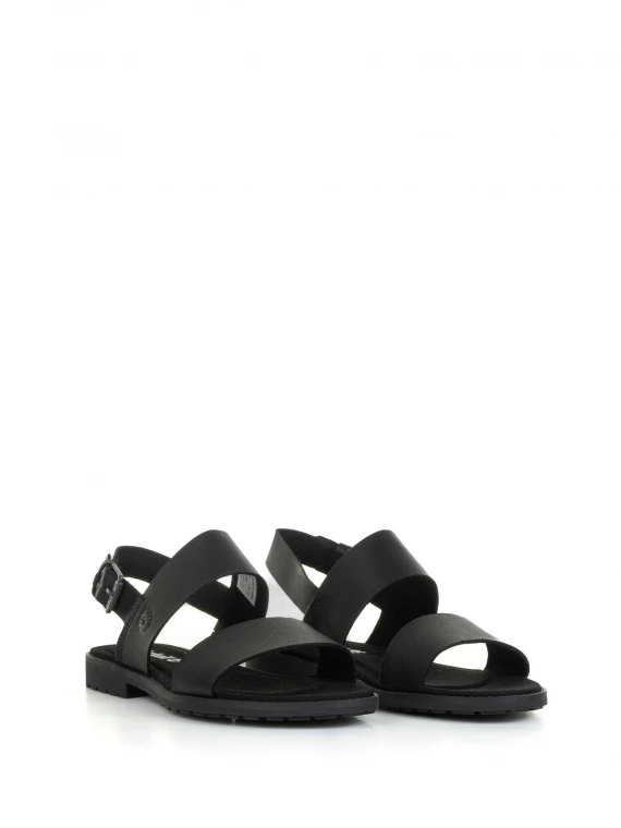 Black leather sandal