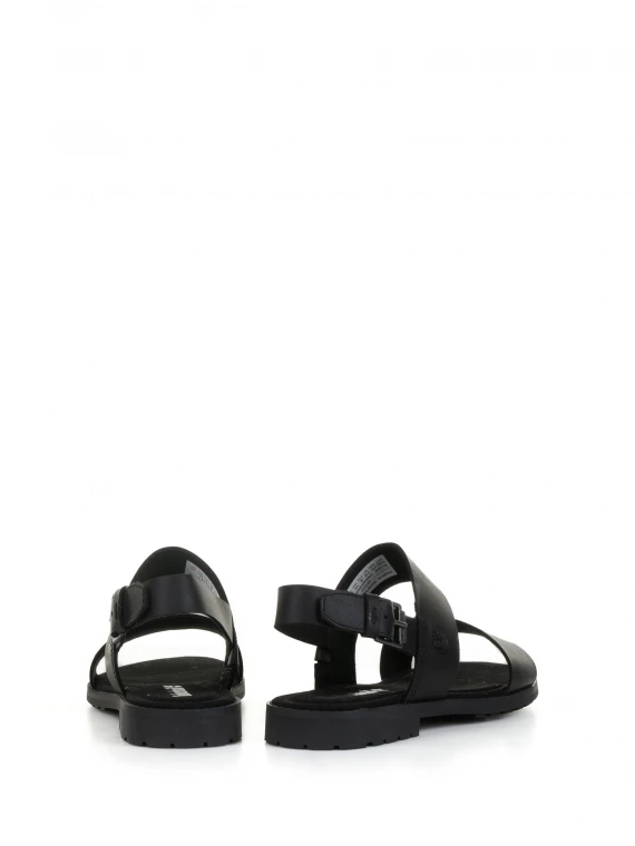 Black leather sandal