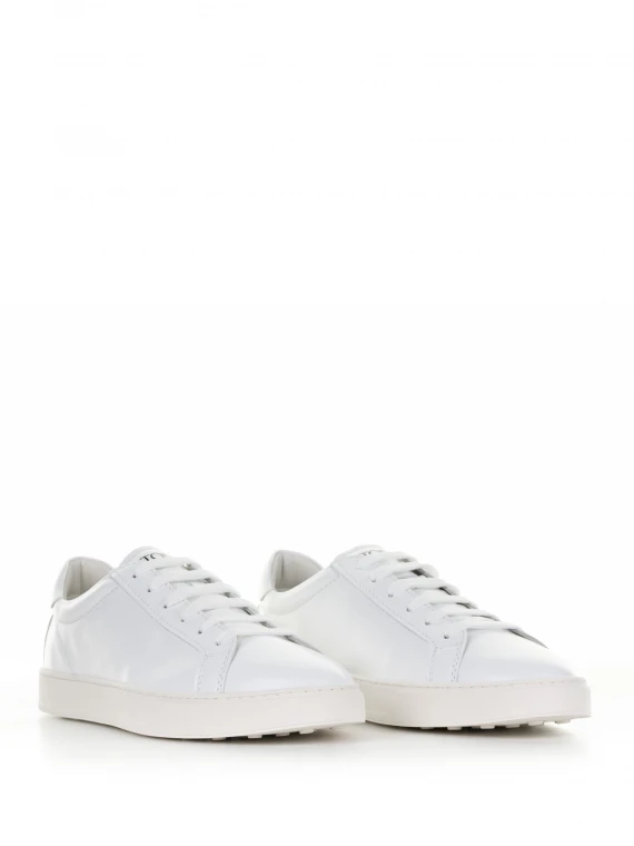 White leather sneakers