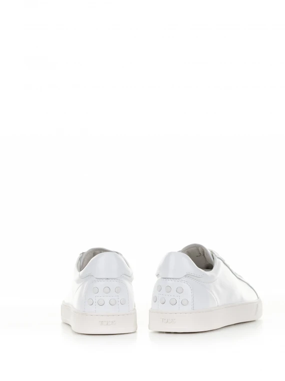 White leather sneakers