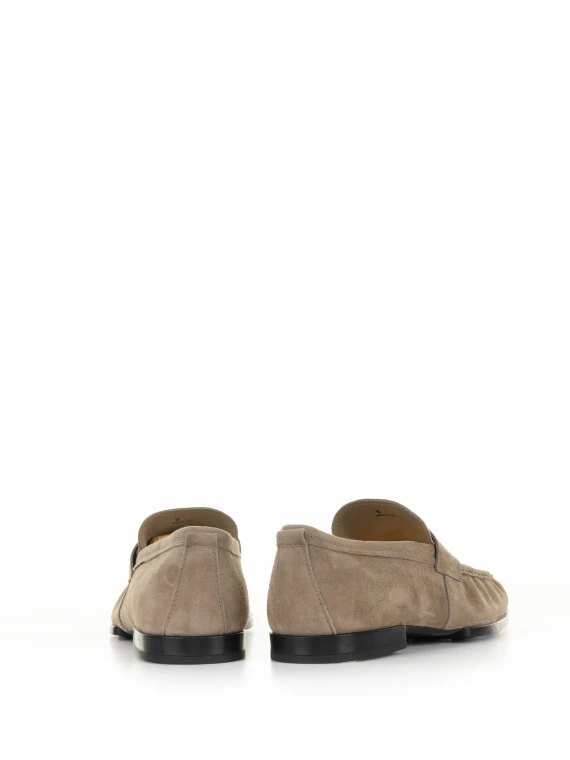 Mocassino in suede beige