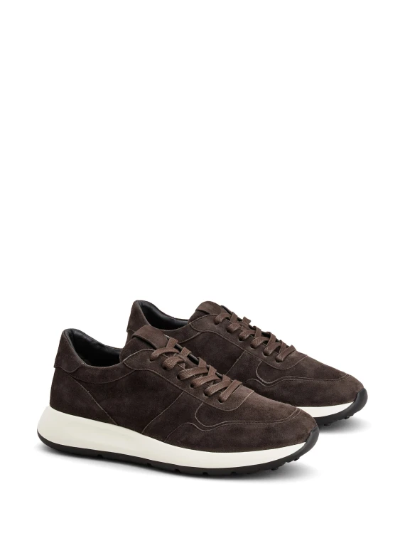 Sneakers in pelle scamosciata uomo