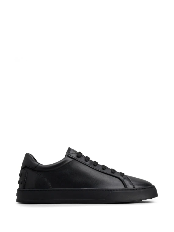 Sneakers nera in pelle uomo