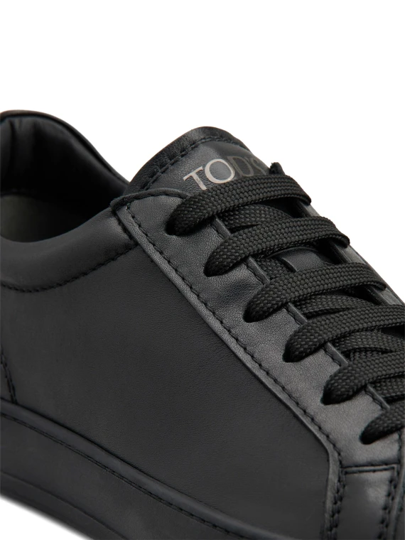 Black Leather Sneakers