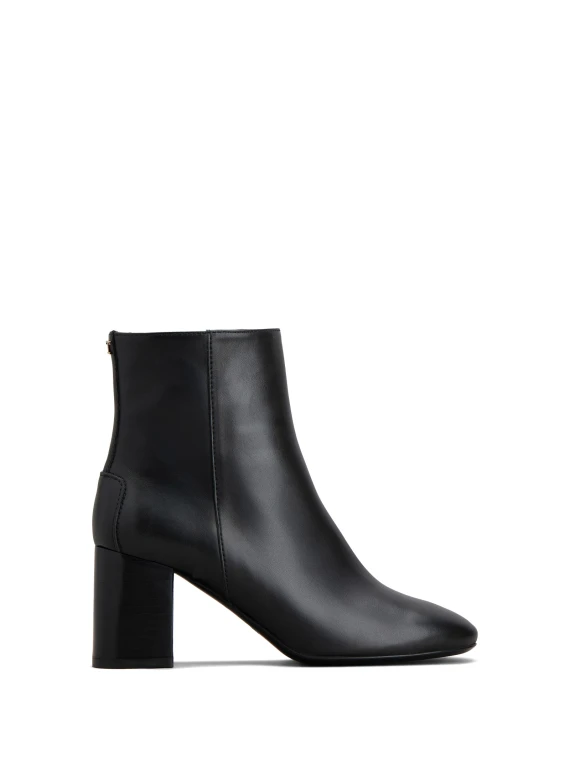 Black Leather Ankle Boot