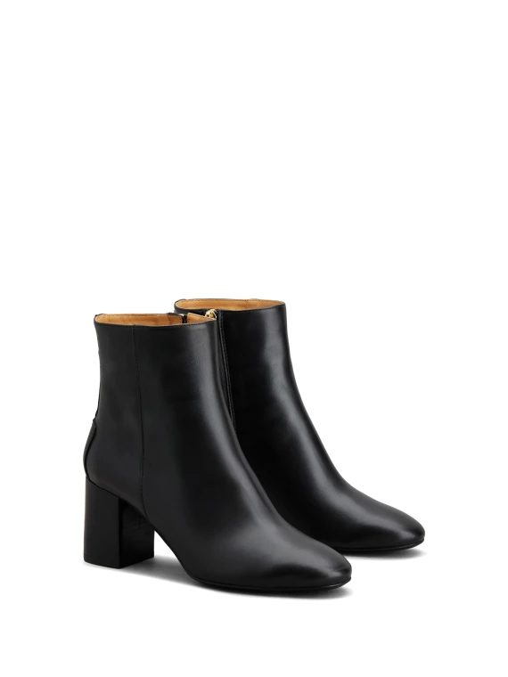 Black Leather Ankle Boot