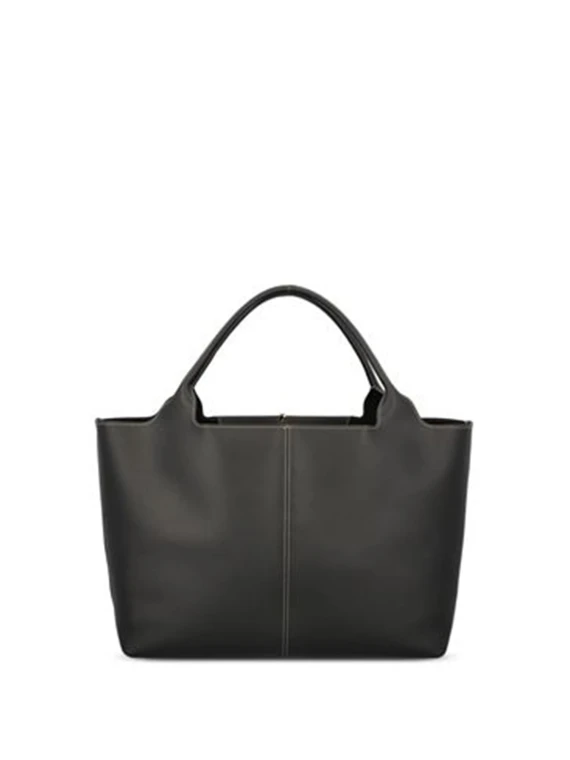 Black leather bag