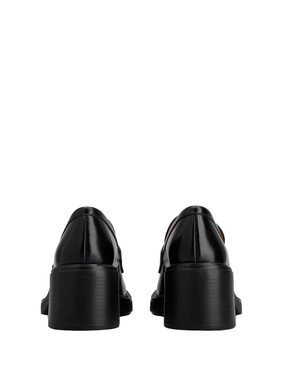 Stivaletto nero in pelle