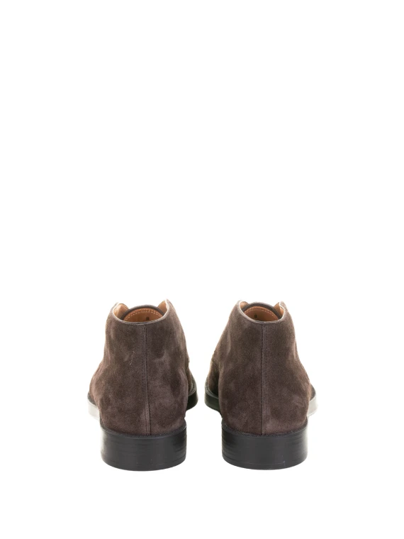 Brown suede ankle boots