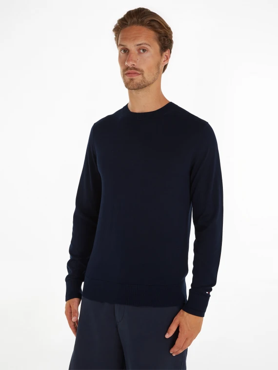 Maglia girocollo blu navy