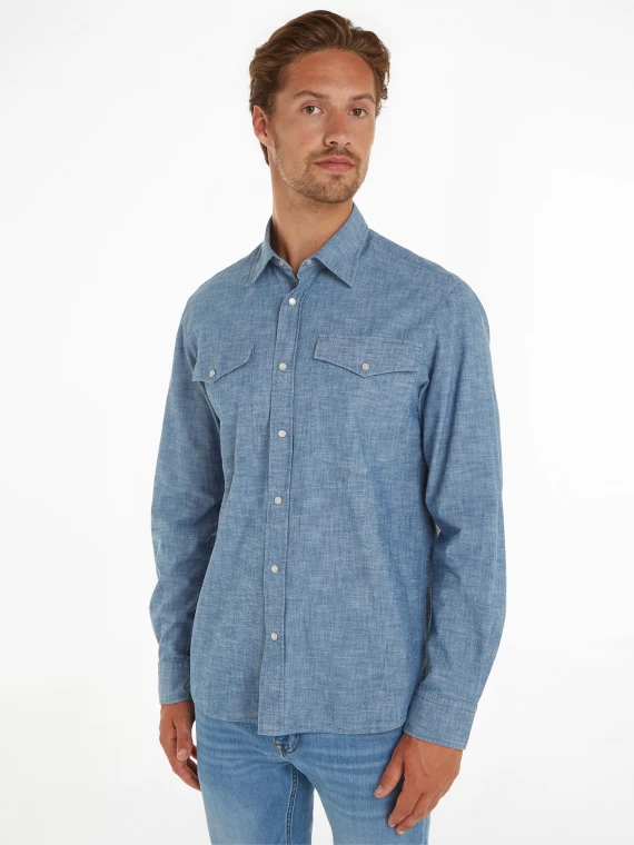 Indigo shirt with pockets