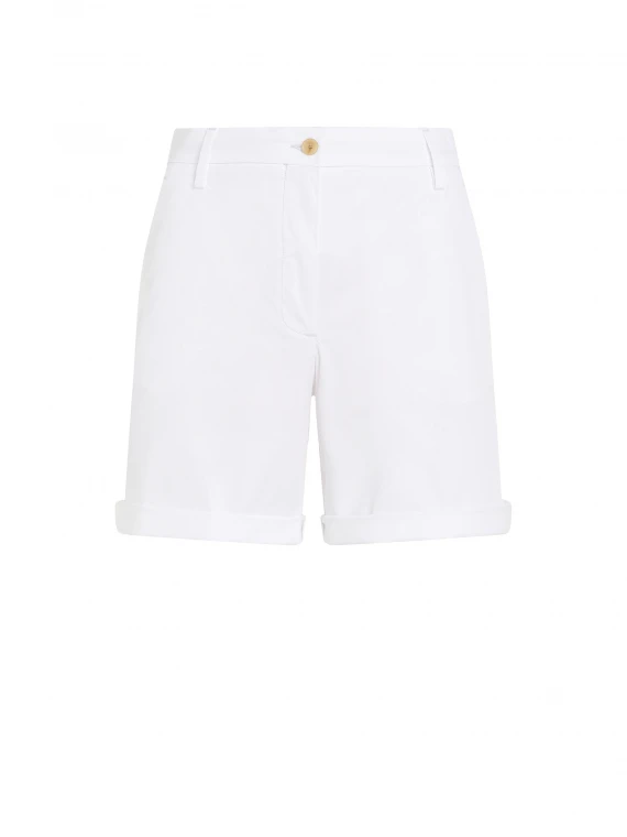 Shorts chino Mom bianco