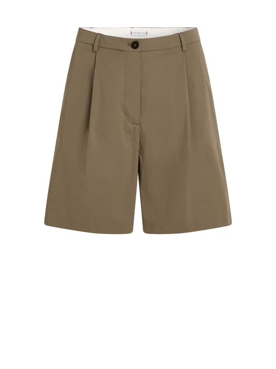 Shorts con pinces sul davanti