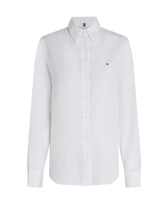 Camicia regular fit in lino