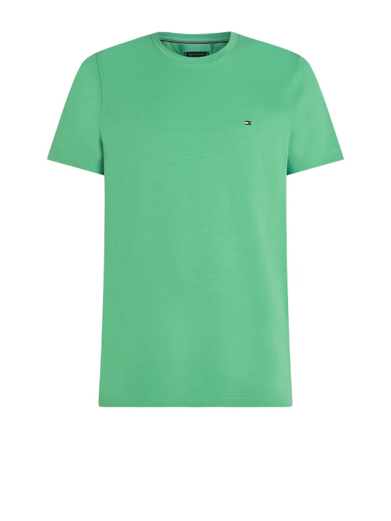 T-shirt slim fit con bandierina ricamata