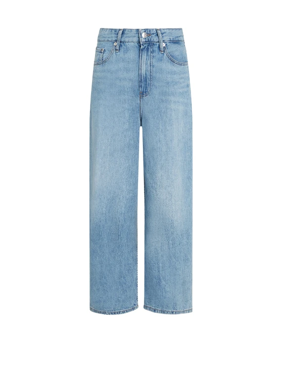Jeans cropped larghi a vita alta