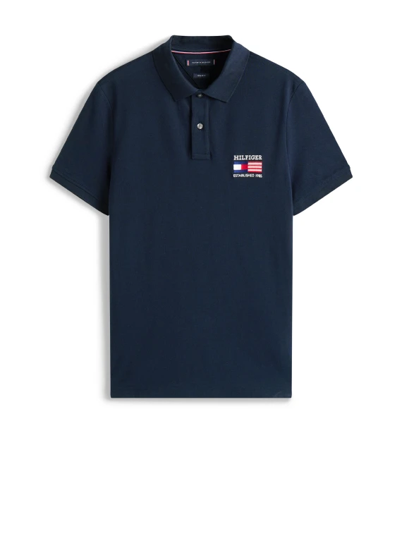 Polo blu scuro con logo