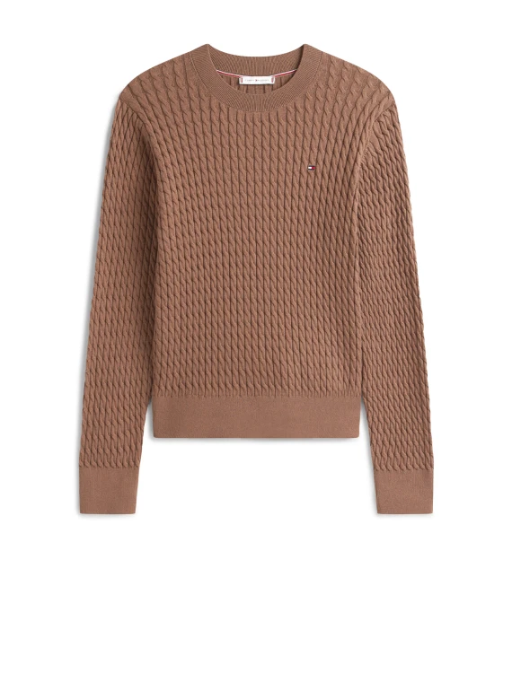 Chocolate-coloured knitted jersey