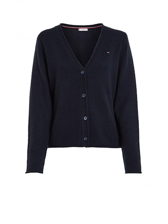 Cardigan blu navy con bottoni