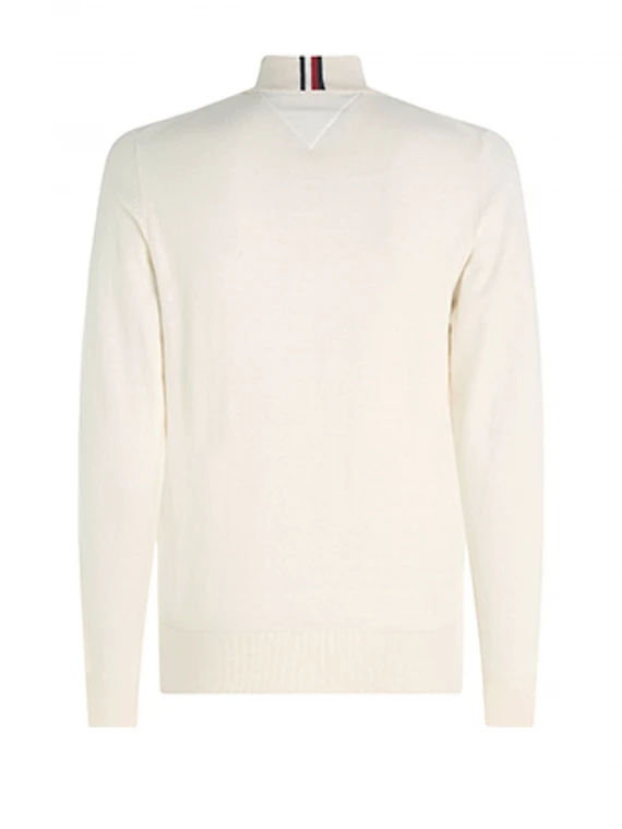 White turtleneck with mini logo