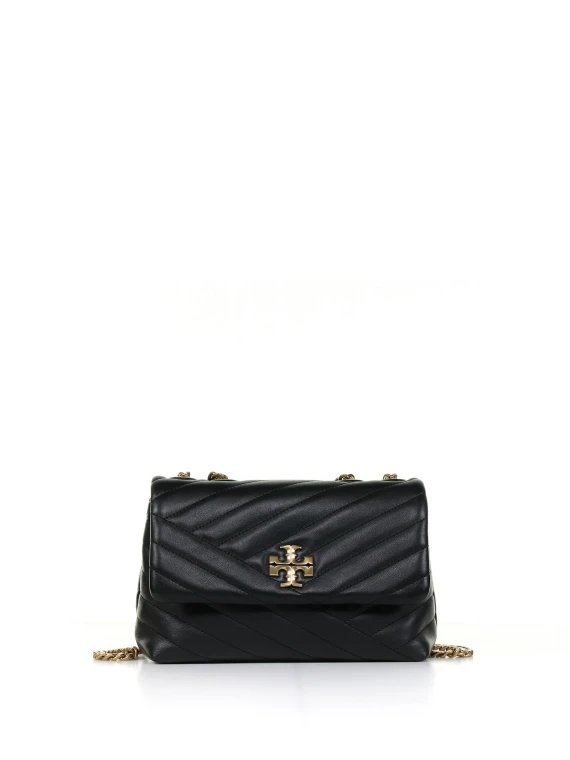 Kira Small Black Leather Shoulder Bag