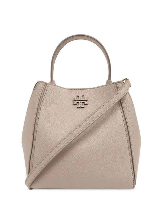 Borsa a secchiello McGraw beige  in pelle