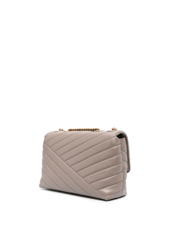 Kira Small Shoulder Bag Grey Leather