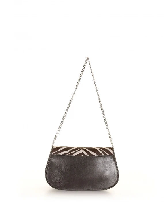 Reva zebra shoulder bag