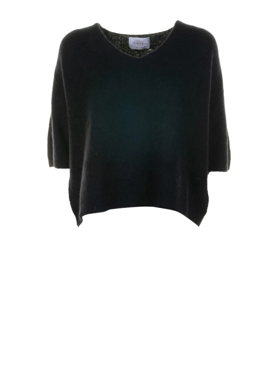 Maglia scollo a V nera