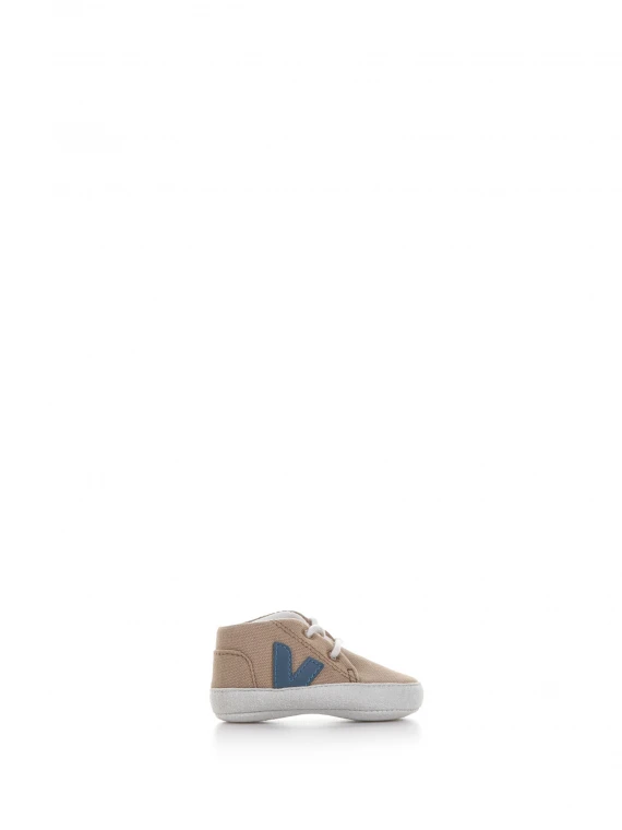 Sneaker in suede tortora