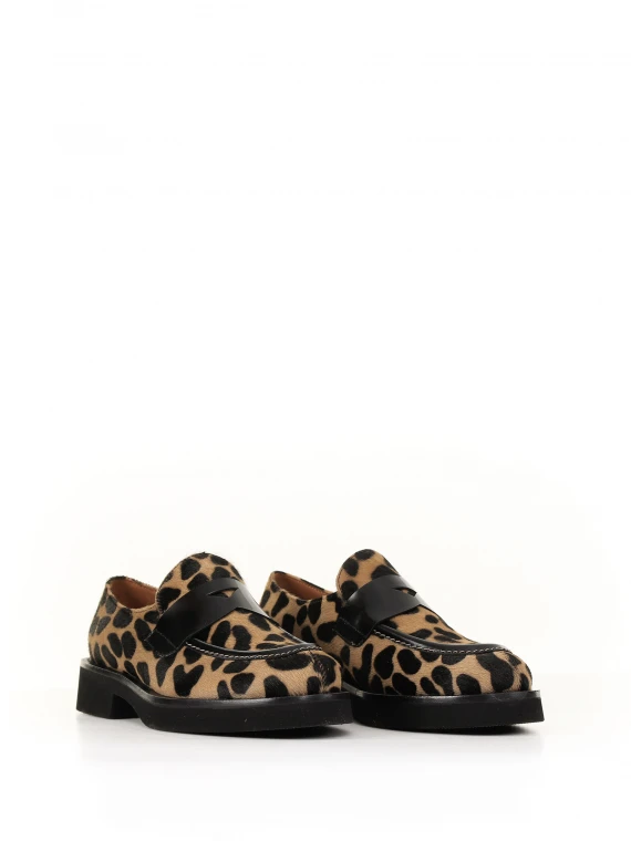 Animal print loafer