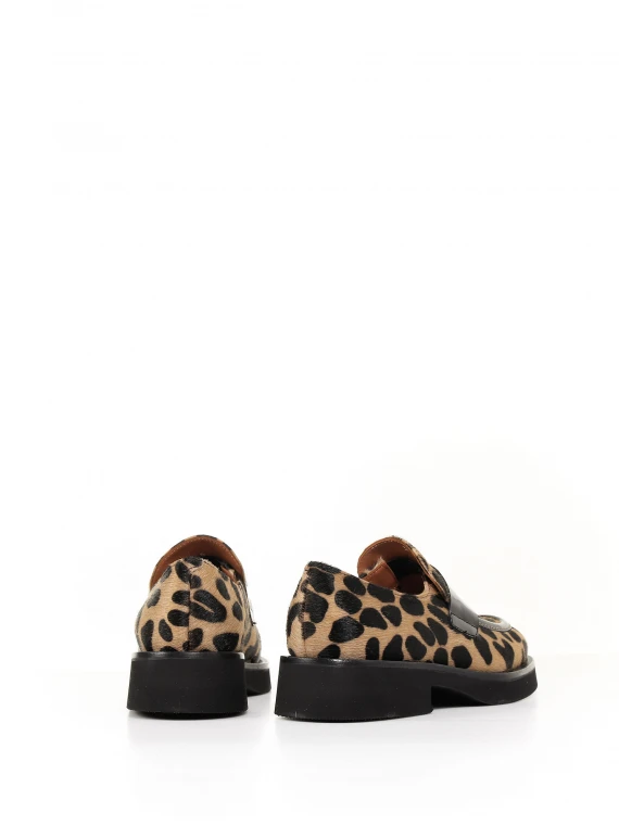 Animal print loafer