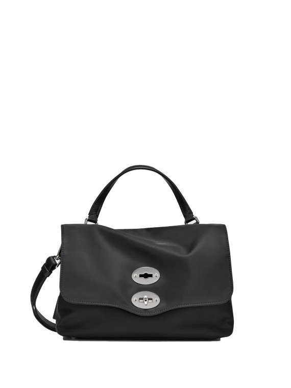 Borsa Postina Rimboccata Tokyo S nera in pelle