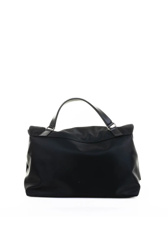 Borsa Postina Rimboccata Tokyo L nera in nylon