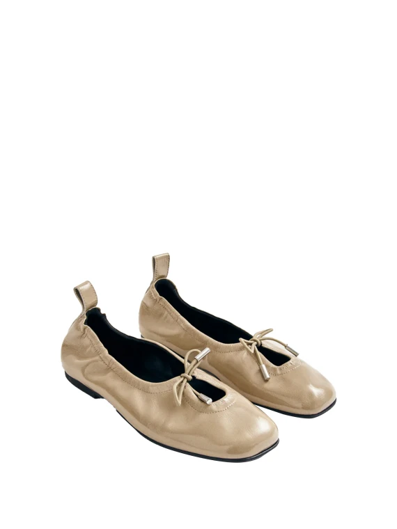 Ballerine Rosalind beige in pelle