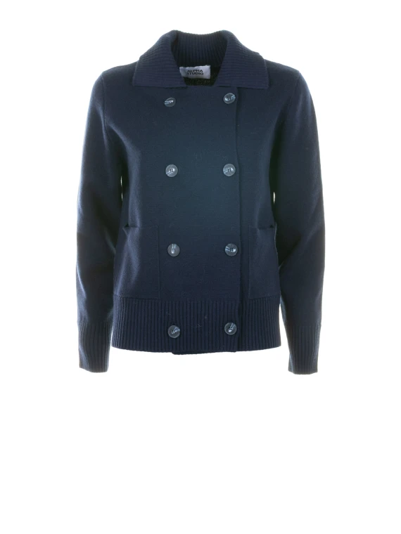 Giacca doppiopetto blu navy