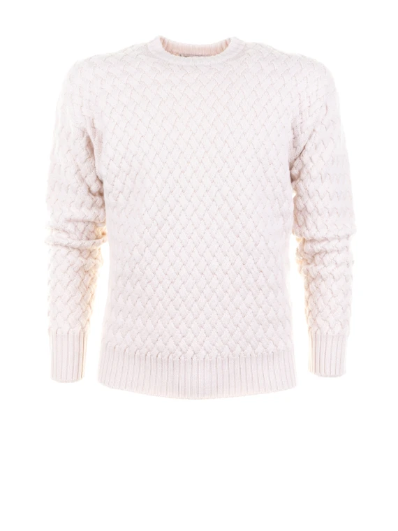 Maglia mezzo collo bianca uomo